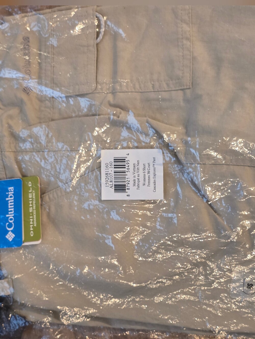 Columbia Omni-Shield Cascades Explorer Pants Light Khaki-Women's 6S NWT